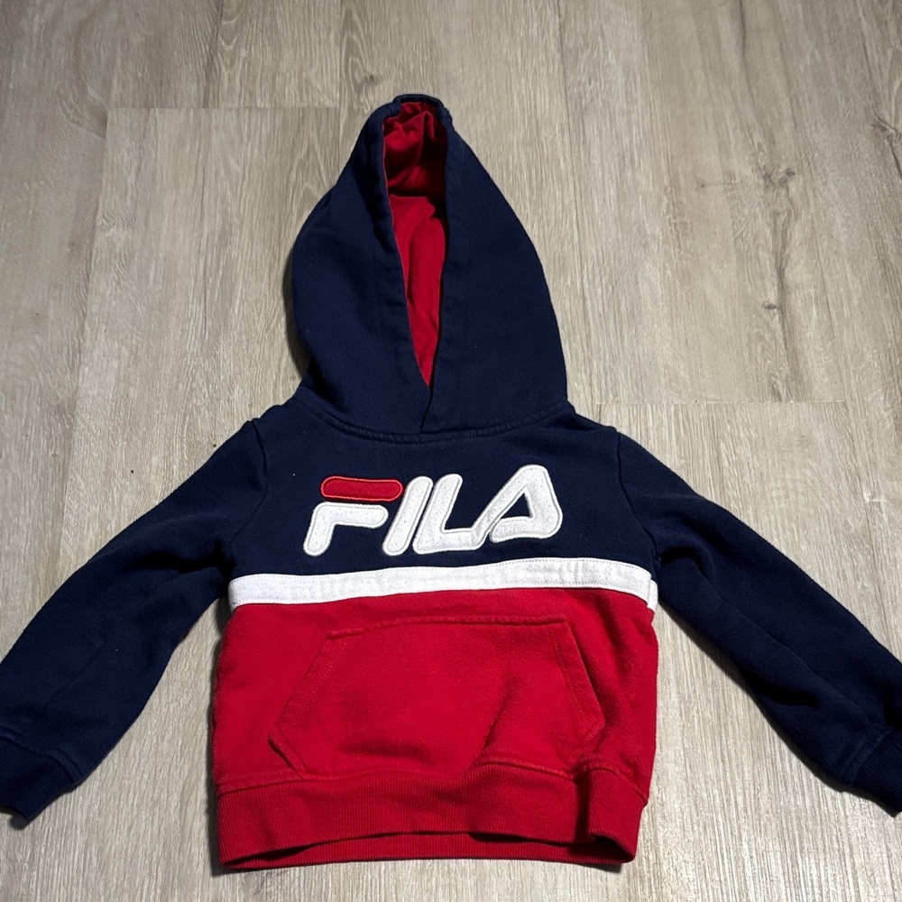 Fila Kids Hoodie in Navy and Red